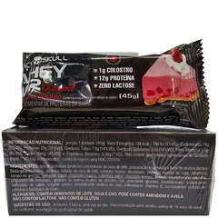 Whey Bar Barra de Proteínas Gourmet Sabor Torta de Mousse de Morango Black Skull 45g