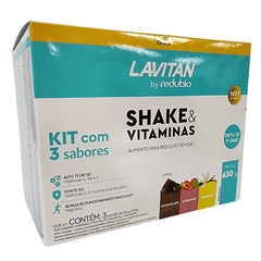 Kit 3 Shake e Vitamianas Chocolate, Morango e Baunilha Lavitan By Redubío Cimed 630g