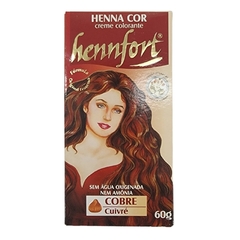 Coloração Creme Henna Cor Cobre Hennfort 60g