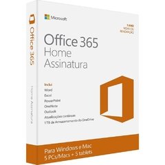 Office 365 Home Assinatura Anual 5 ativações DOWNLOAD Microsoft