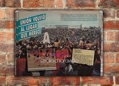 Chapa rústica Union 1989, revista El Gráfico