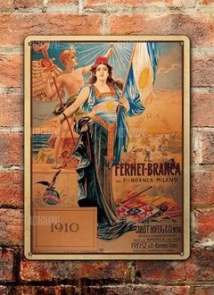 Chapa rústica fernet Branca 1910