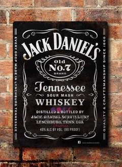 Chapa rústica whisky Jack Daniel's Nro 7