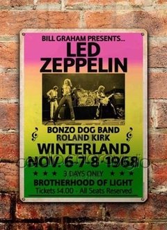 Chapa rústica Led Zeppelin 1968 - comprar online