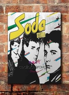 Chapa rústica tapa primer álbum Soda Stereo - comprar online