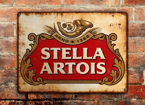 Chapa rústica cerveza Stella Artois