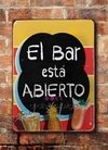 Chapa rústica El bar está abierto - comprar online