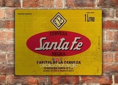 Chapa rústica cerveza Santa Fe Negra