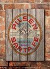Chapa rústica cerveza Santa Fe Pilsen