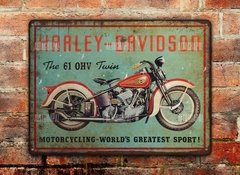 Chapa rústica Harley Davidson - comprar online