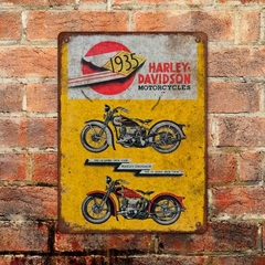 Chapa rústica Harley Davidson 1935