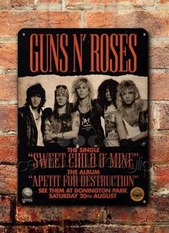 Chapa rústica Guns N' Roses - comprar online