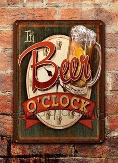 Chapa rústica It's a beer o'clock - comprar online