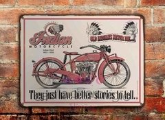 Chapa rústica Indian motorcycle - comprar online