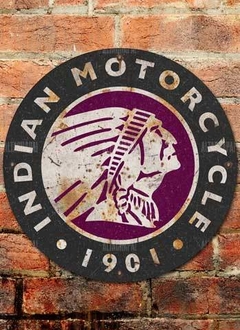 Chapa rústica Indian Motorcycles