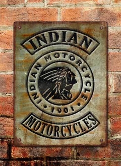 Chapa rústica Indian Motorcycles