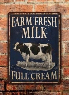 Chapa rústica Farm fresh milk - comprar online