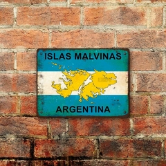 Chapa rústica Islas Malvinas Argentina
