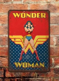 Chapa rústica Comic Wonder Woman - comprar online
