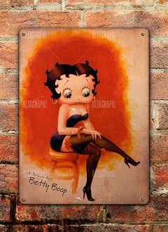 Chapa rústica Betty Boop - comprar online