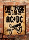 Chapa rústica ACDC For Those about to rock