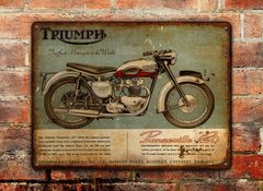 Chapa rústica Triumph Motorcycle Bonneville 120 - comprar online