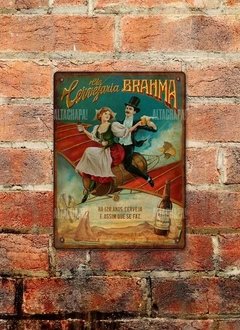 Chapa rústica cerveza Brahma