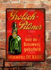 Chapa rústica cerveza Grolsch Pilsener - comprar online