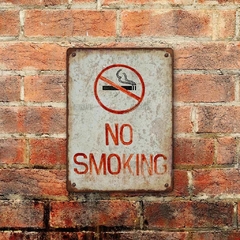 Chapa rústica No Smoking No Fumar