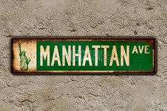 Chapa calles New York "Manhattan Ave" - comprar online