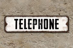 Chapa cartelito: "Telephone" - comprar online