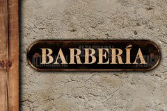Chapa rústica Barbería - comprar online