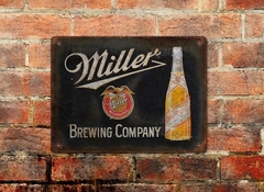 Chapa rústica cerveza Miller