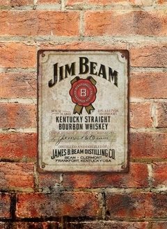 Chapa rústica whisky Jim Beam