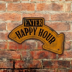 Chapa rústica flecha Enter Happy Hours - comprar online