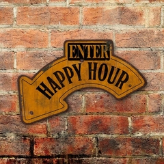 Chapa rústica flecha Enter Happy Hours