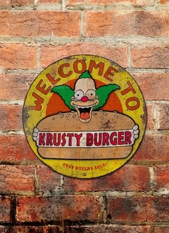 Chapa rústica Los Simpson Krusty Burger