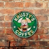 Chapa rústica Los Simpson Krusty Coffee