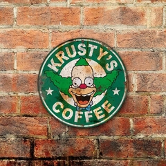 Chapa rústica Los Simpson Krusty Coffee