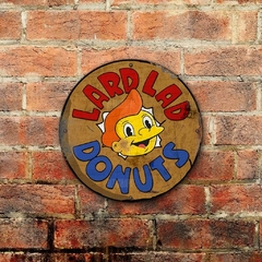 Chapa rústica Los Simpson Lard Lad Donuts