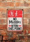 Chapa rústica Harry Potter No Muggles