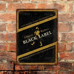 Chapa rústica whisky Johnnie Walker Black Label