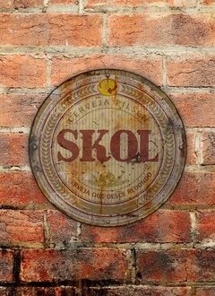 Chapa rústica Cerveza Skol