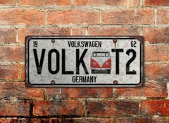 Chapa rústica Patente Volkswagen Kombi 1962