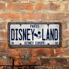 Chapa rústica Patente Disney World Paris Europa