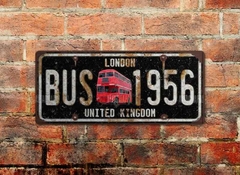 Chapa rústica Patente London Autobús Routemaster