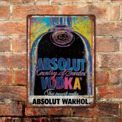 Chapa rústica Vodka Absolut