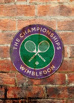 Chapa rústica Tenis Wimbledon