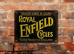 Chapa rústica Royal Enfield Cycles