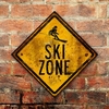 Chapa rústica Ski Zone Esqui